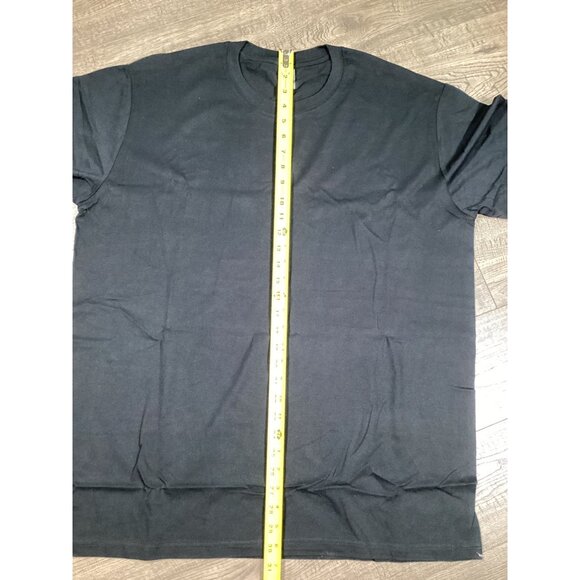 DigiPrint XL Plain Mens Black T-Shirt 100% Cotton  Premium Set Of 2 Crew Neck - Picture 4 of 6